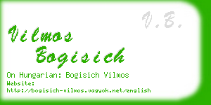 vilmos bogisich business card